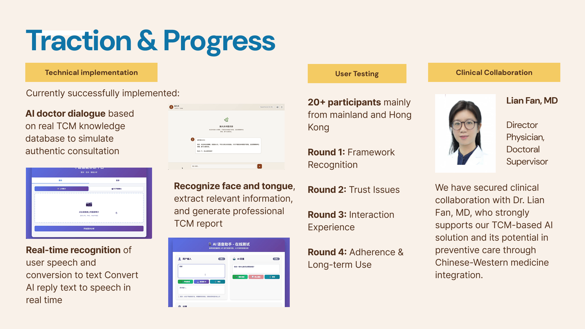 Traction & Progress